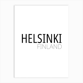 Helsinki Finland Typography City Country Word Art Print