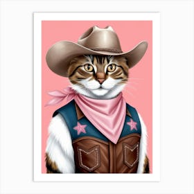 Cowboy Cat 1 Art Print