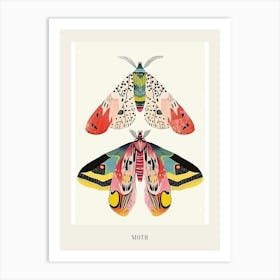 Colourful Insect Illustration Moth 11 Poster Art Print