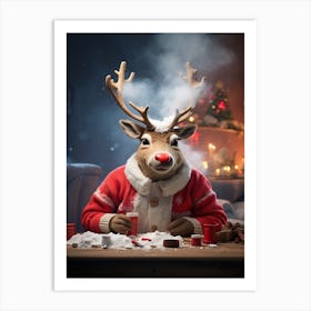 Rudolph The Reindeer Art Print