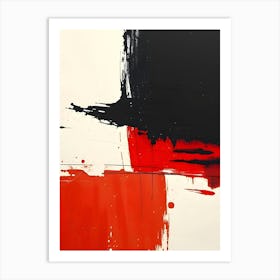 'Black And Red' Art Print