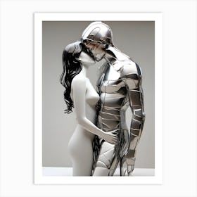 Kissing Couple Art Print