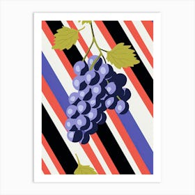 Grapes Fruit Summer Illustration 2 Art Print