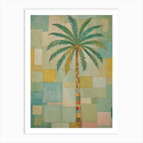 Palm Tree Squares Art Print