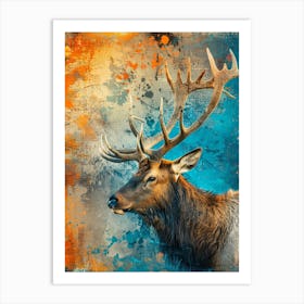 Elk Canvas Art 1 Art Print