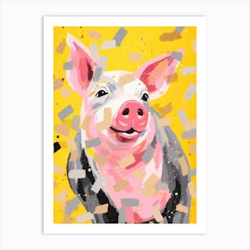 Pig With Confetti Art Print