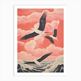 Vintage Japanese Inspired Bird Print Albatross 4 Art Print