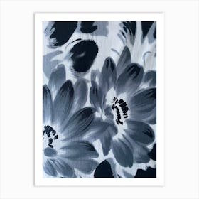 Black And White Flowers Art Print