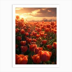 Sunset Tulips 3 Art Print