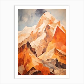 Annapurna Nepal Mountain Painting Art Print