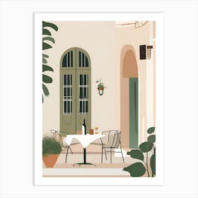 Greece Restaurant Art Print