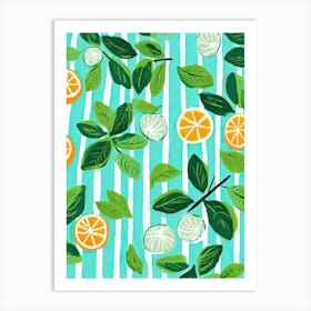 Mint Summer Illustration 10 Art Print