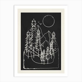 Minimalist Mountains 1 Art Print