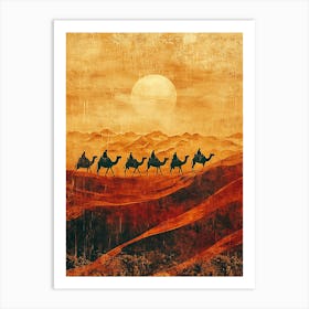 Camel Ride In The Desert 9 Art Print