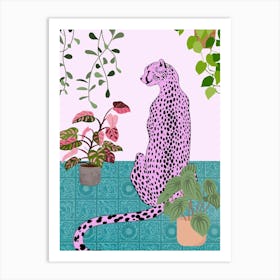 Pink Cheetah Art Print