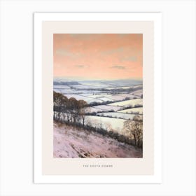 Dreamy Winter National Park Poster  The South Downs England 4 Art Print