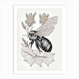 Sting Bee And Bugs William Morris Style Art Print