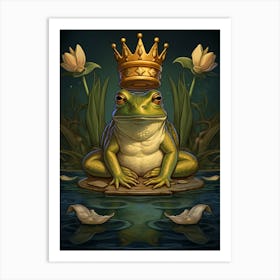 King Of Frogs Art Nouveau 2 Art Print