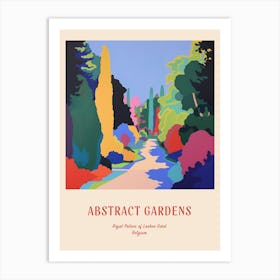 Colourful Gardens Royal Palace Of Laeken Gard Belgium 3 Red Poster Art Print