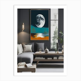 Full Moon Painting Art Print