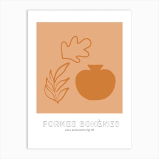 Formes Bohemes Bohemian Shapes Plans And Vases Art Print