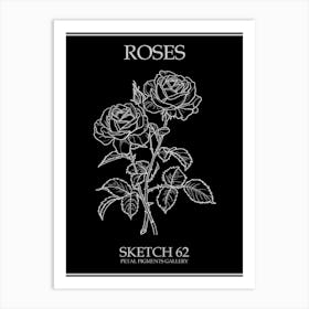 Roses Sketch 62 Poster Inverted Art Print