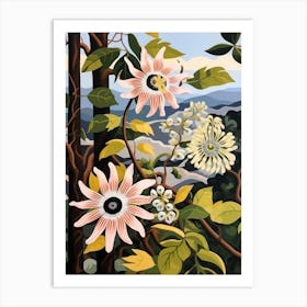 Passionflower 2 Flower Painting Art Print