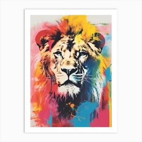 Lion Screen Print Inspired 2 Art Print