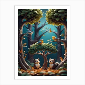 Magic forest Art Print