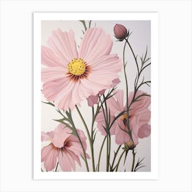 Floral Illustration Cosmos 1 Art Print