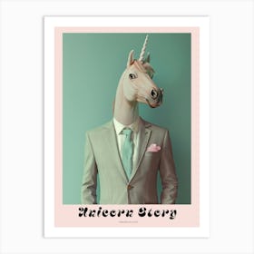 Toy Pastel Unicorn In A Suit 1 Poster Art Print