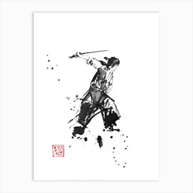 Cutting Samurai Art Print
