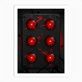 Red Lights In The Dark Art Print