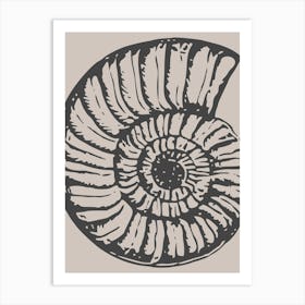 Ammonite Shell Art Print