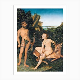 Apollo And Diana, Lucas Cranach Art Print