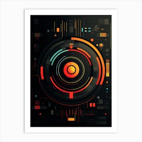 Futuristic Abstract Background Art Print