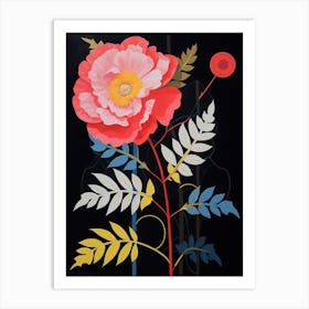 Peony 2 Hilma Af Klint Inspired Flower Illustration Art Print