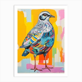 Colourful Bird Painting Grey Plover 4 Art Print