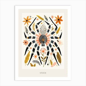 Colourful Insect Illustration Spider 5 Poster Art Print