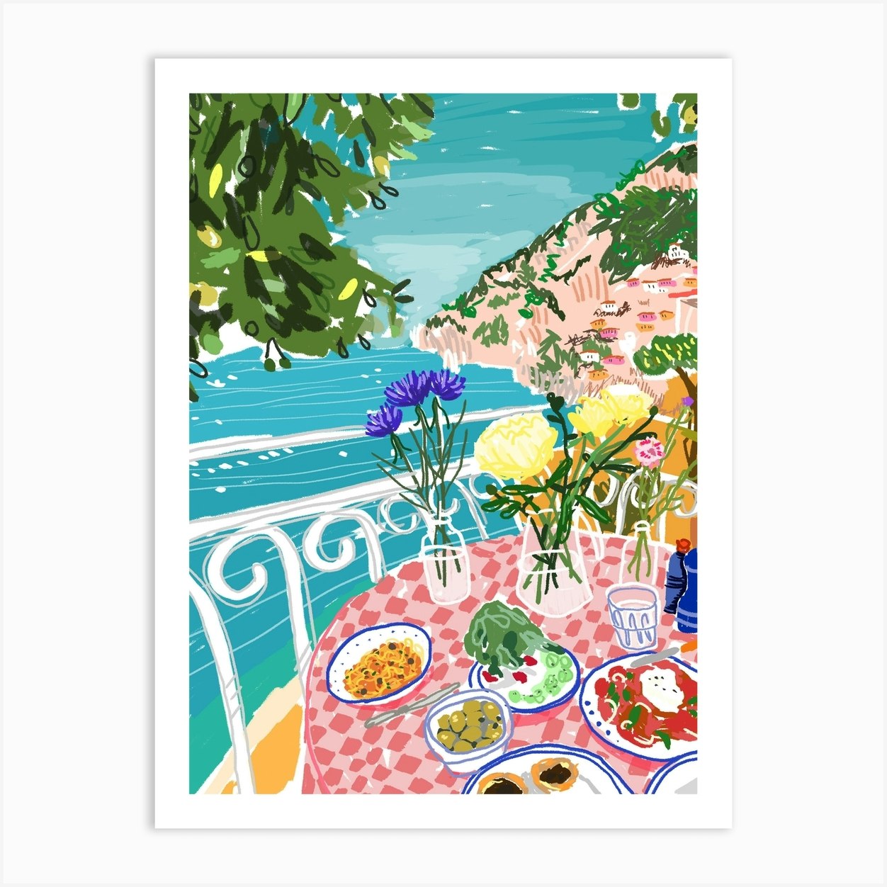 Meal With A View Art Print By Emily Foster Fy Meal With A View Art Print By Emily Foster Fy
