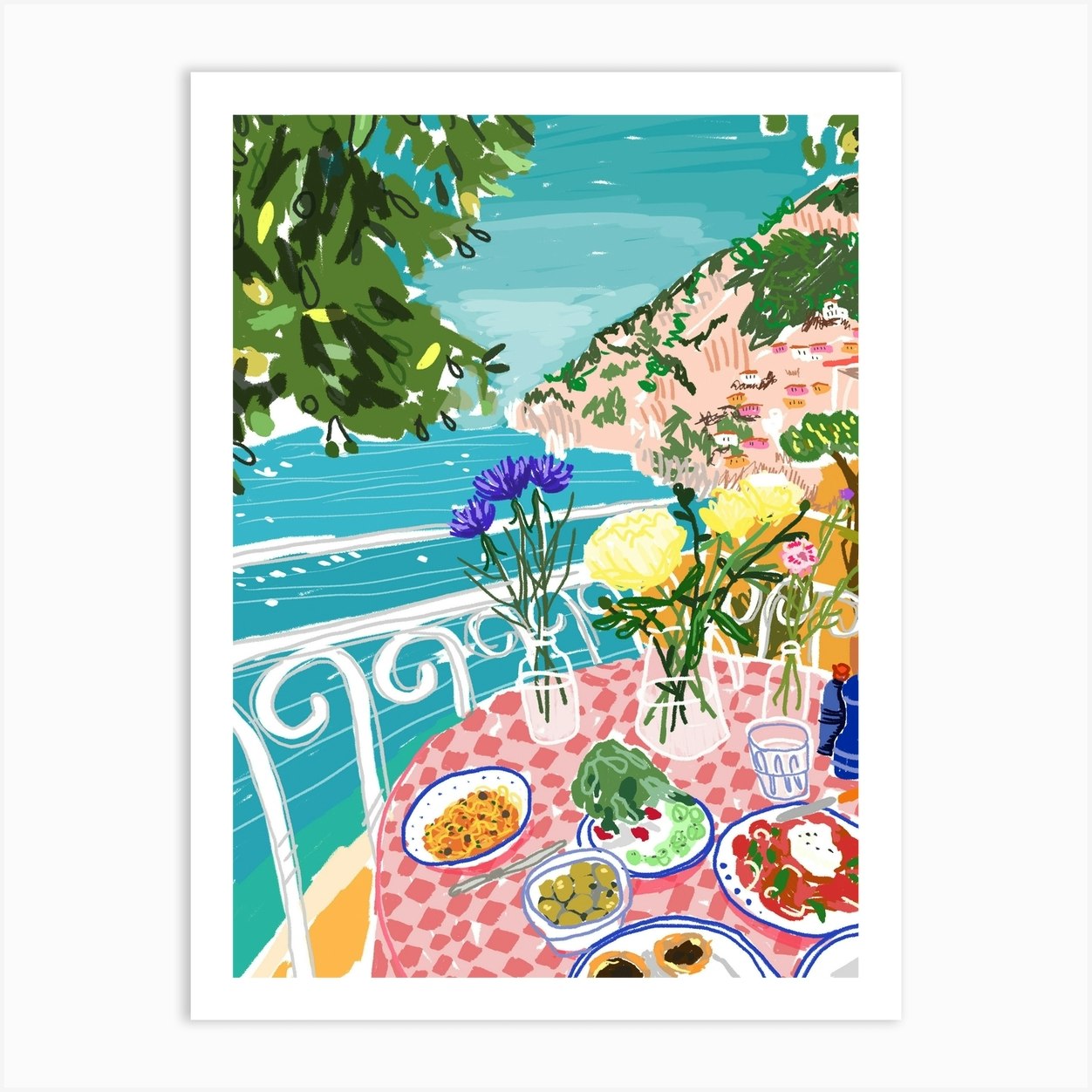 Meal With A View Art Print By Emily Foster Fy