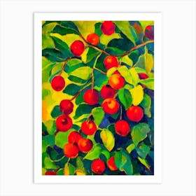 Barbados Cherry Fruit Vibrant Matisse Inspired Painting Fruit Art Print