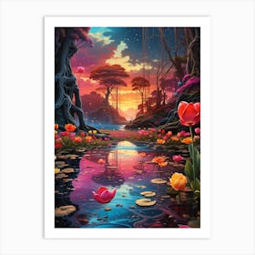 Lily Pond 2 Art Print