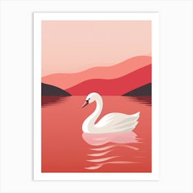 Minimalist Swan 1 Illustration Art Print