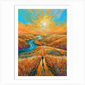 Sunset Walk 2 Art Print