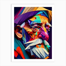 ColorfulWiseFace Art Print