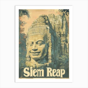 Aihrgdesign A Classic 1960s Travel Poster For Siem Reap Showc Fadbca66 42f0 4f1e B60c Df30de3c24eb 3 Art Print