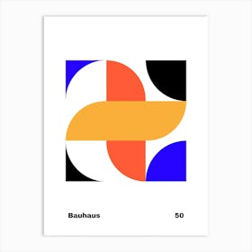 Geometric Bauhaus Poster 50 Art Print