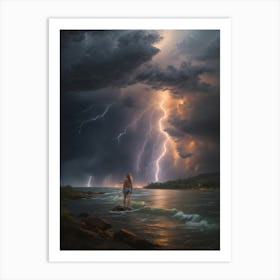 Lightning In The Sky 5 Art Print