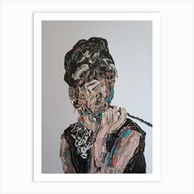 Hepburn Abstract Portrait Art Print